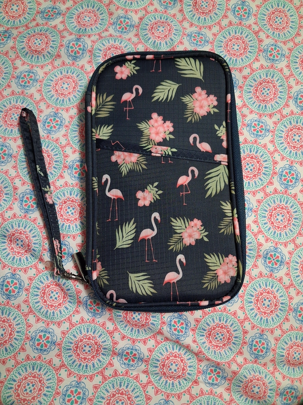 🦩 RFID Blocking Travel Passport Organizer Zipper Case NWOT ✈️